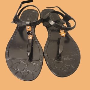 Coach Black Sandals